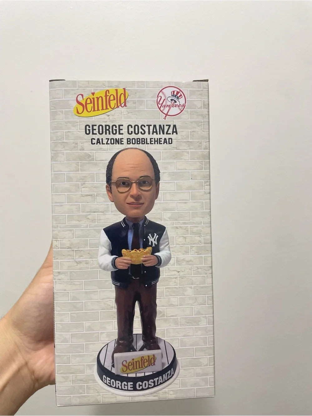 2026 New York Yankees Seinfeld George Costanza Calzone Bobblehead 8/27 In Hand